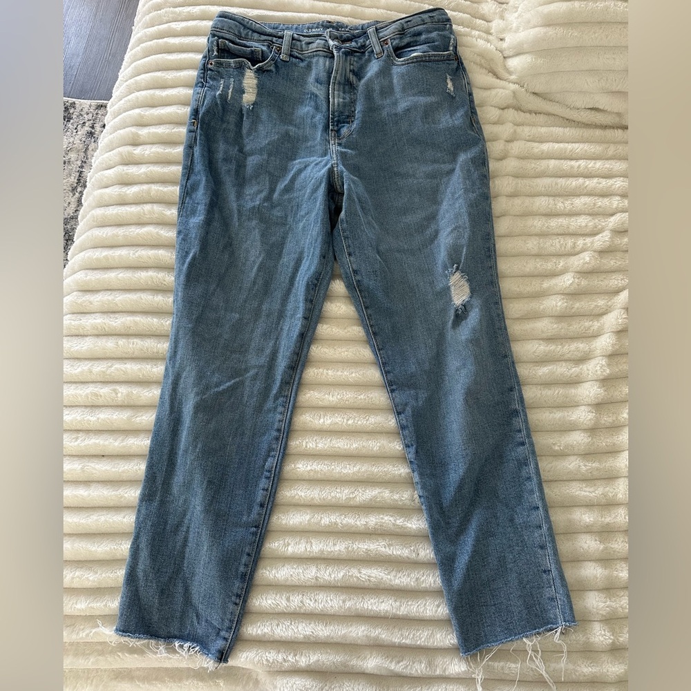 Old Navy High Rise O.G. Straight Distressed Women’s Jeans
